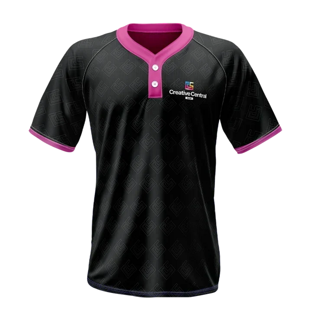 Custom Stretch 2-Button Baseball Jersey - product view 3