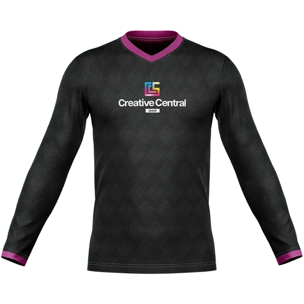 Custom Long-Sleeve V-Neck Jersey - product view 3