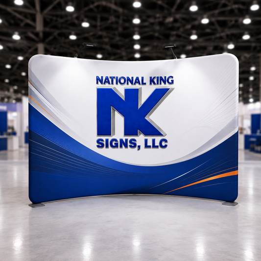 10' Curved Fabric Display by National King Signs in San Diego