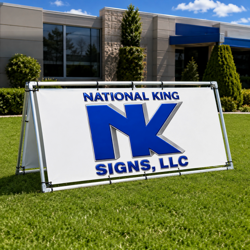 Custom A-Frame Banner by National King Signs in San Diego