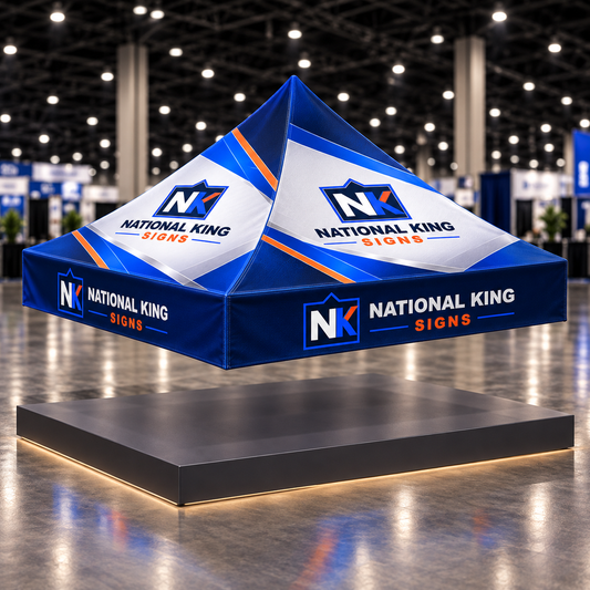 10' Custom Tent Canopy - 17" Valance by National King Signs in San Diego