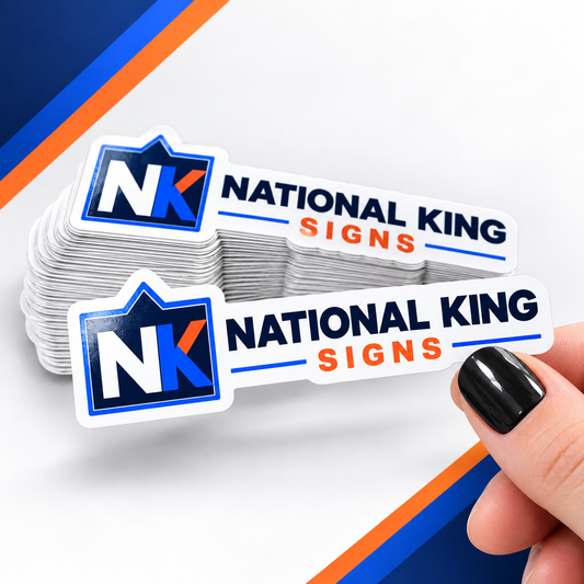 Custom Die-Cut Vinyl Stickers by National King Signs in San Diego