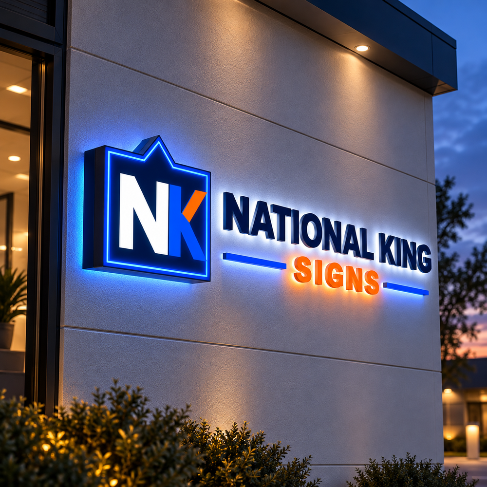 Illuminated Custom Logo Sign by National King Signs in San Diego