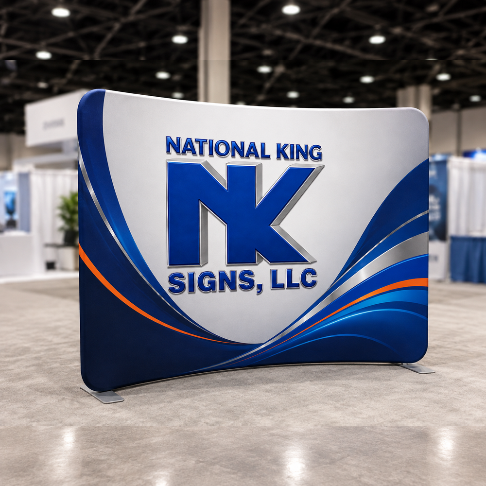 6' Tube Curved Fabric Display by National King Signs in San Diego