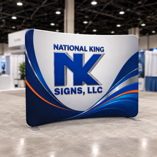 6' Tube Curved Fabric Display by National King Signs in San Diego