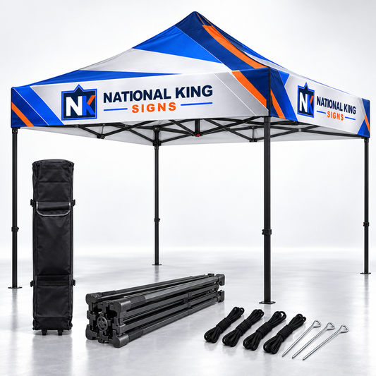 10' Premium Black Aluminum Tent Kit by National King Signs in San Diego