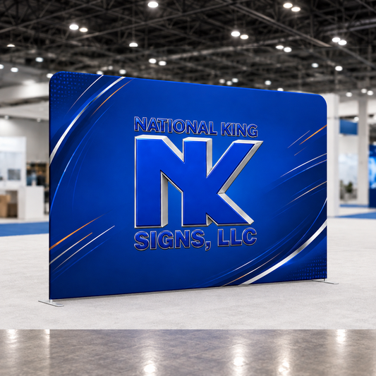 8' Straight Fabric Display by National King Signs in San Diego