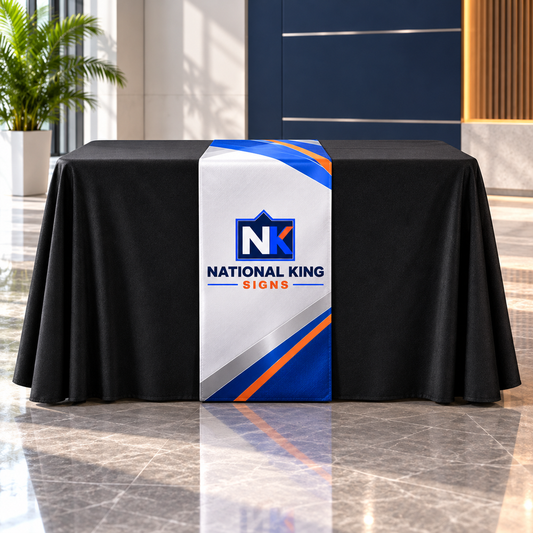 Custom Full-Color Table Runner by National King Signs in San Diego