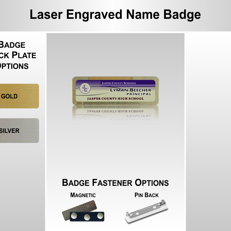 Full-Color Border Name Badge by National King Signs in San Diego