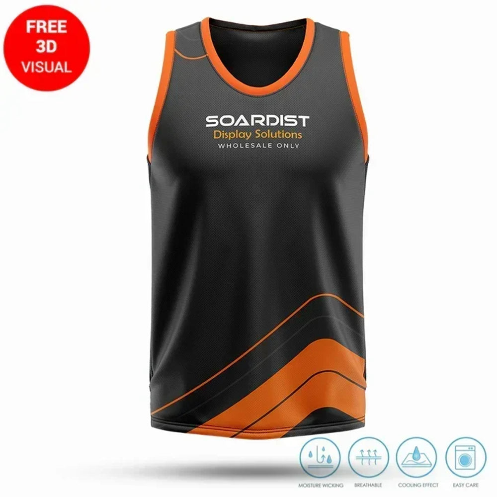 120 GSM Custom Sleeveless Crew-Neck Shirt - product view 4