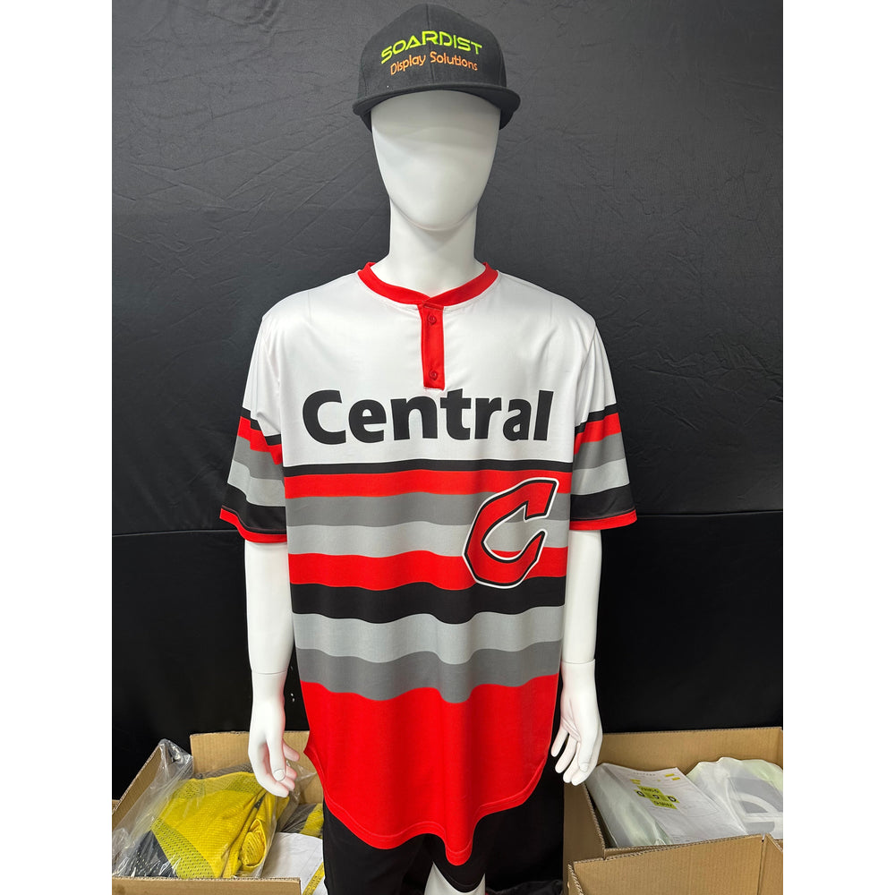 120GSM Milk Silk Jersey Custom 2 Button Baseball Jersey (Full Dye Sublimation) #500139 – view 2