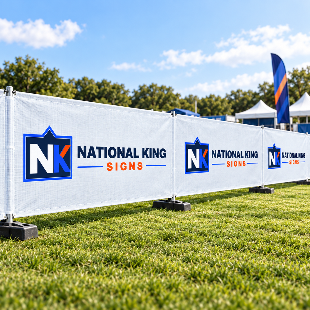 National King Signs square cover 1000 x 1000: Event Fencing 393' x 31.5'' — batch 08