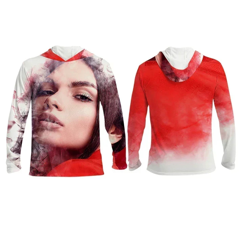 Custom Long-Sleeve Hoodie T-Shirt - product view 2