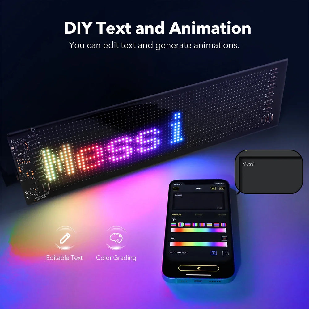 Programmable RGB LED Pixel Sign