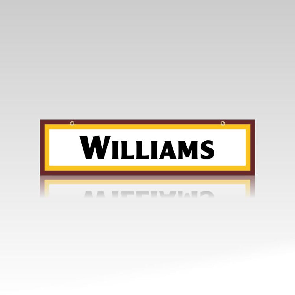 Double-Sided Hanging Classroom Sign, 18 x 5 Inches, customizable by National King Signs